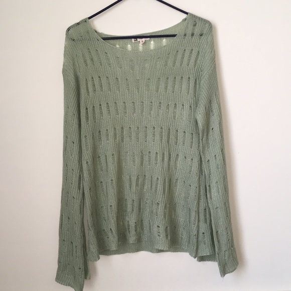 Cotton Candy Sweaters - Cotton Candy light green sweater